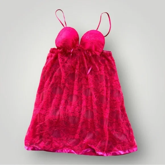 Lot/2 Hot Pink/Blue Lace Lingerie - Picture 12 of 16